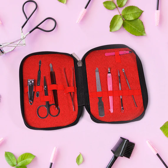 1268 MANICURE PEDICURE KIT STEEL KIT STAINLESS STEEL MANICURE KIT PROFESSIONAL GROOMING CARE TOOLS FOR MEN & WOMEN CARE (10 TOOL ) - Image 4