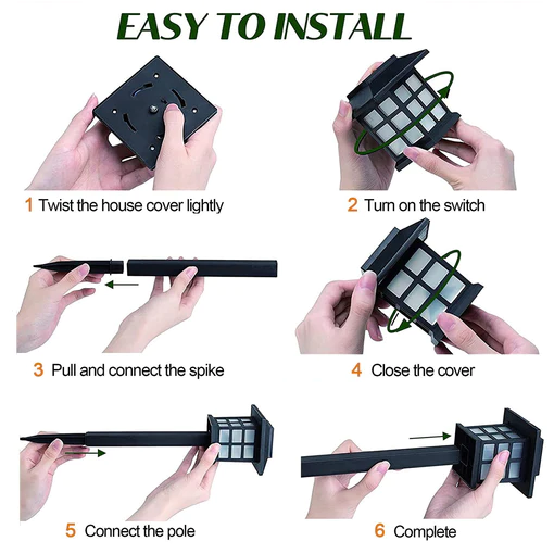 6625 SOLAR GARDEN LIGHTS LED OUTDOOR STAKE SPOTLIGHT FIXTURE FOR GARDEN LIGHT (PACK OF 2PC ) - Image 5