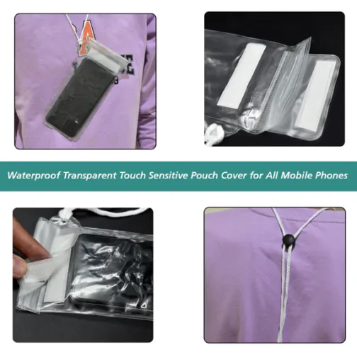 0601 WATERPROOF MOBILE POUCH (6.2 INCH , RANDOM COLOUR) - Image 7