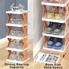 9065 5 LAYER SHOES STAND, SHOE TOWER RACK SUIT FOR SMALL SPACES, CLOSET, SMALL ENTRYWAY, EASY ASSEMBLY AND STABLE IN STRUCTURE, CORNER STORAGE CABINET FOR SAVING SPACE