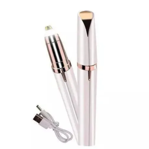 RJ04 Flawless Eyebrow Trimmer for women. Pianless,Touch sensitive,18K Gold Platted Battery operated Eyebrow Hair Remover For women. Battery not included. - Image 3