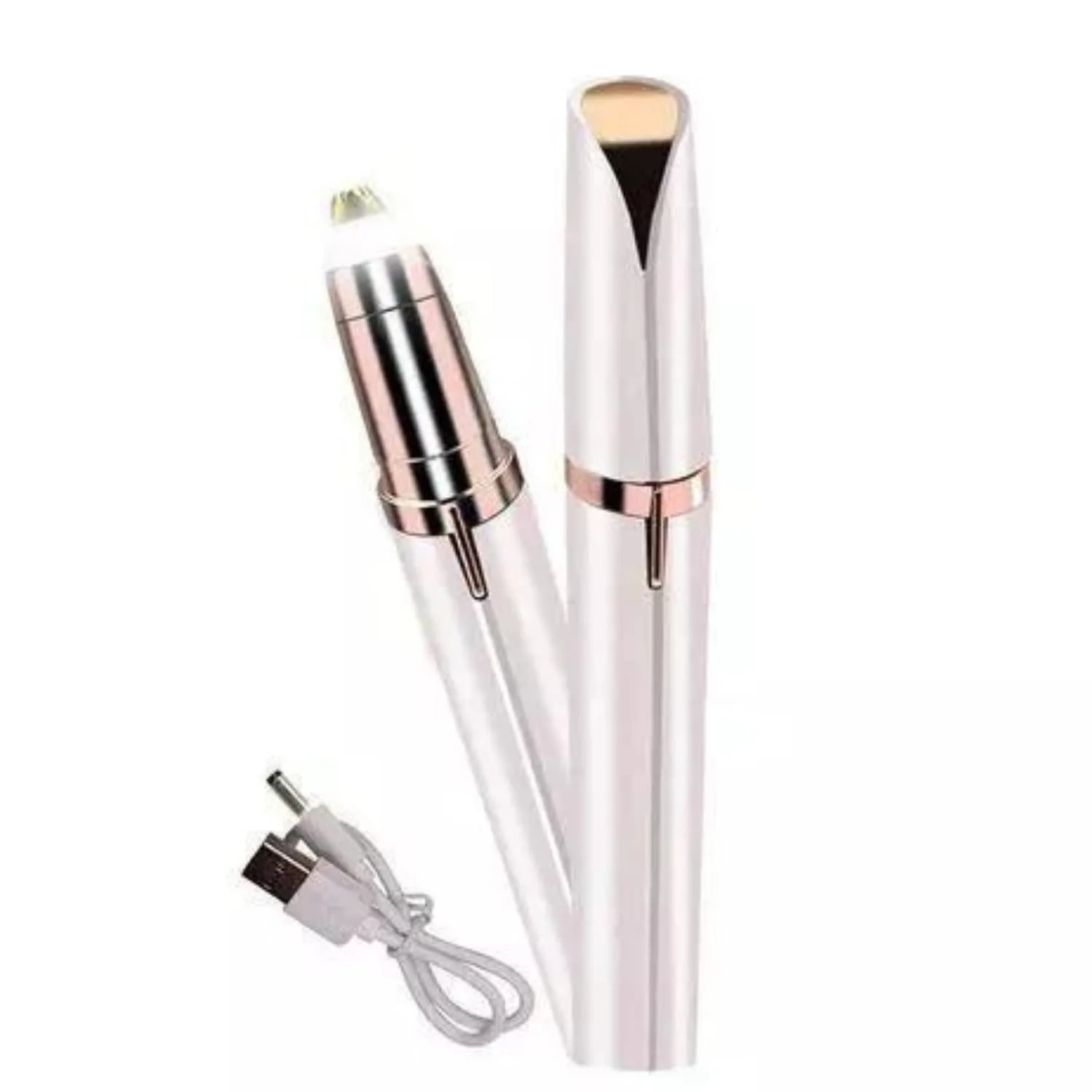 RJ04 Flawless Eyebrow Trimmer for women. Pianless,Touch sensitive,18K Gold Platted Battery operated Eyebrow Hair Remover For women. Battery not included. - Image 3