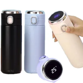 UV30 Vacuum Insulated Water Bottle with LED Temperature Display SUS304 Stainless Steel Flask 420ml (Pack of 1, Random Colour) (Multi)