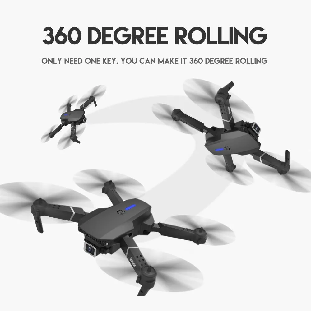CW04 4K WiFi Dual Camera Drone for Adults & Kids with  Batteries and Carrying Case - Remote Control Foldable Quadcopter Flying Toy - Image 9