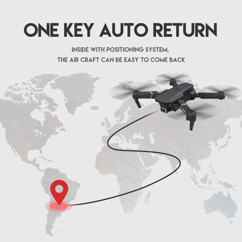 CW04 4K WiFi Dual Camera Drone for Adults & Kids with  Batteries and Carrying Case - Remote Control Foldable Quadcopter Flying Toy - Image 6