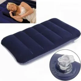 182 VELVET AIR INFLATABLE TRAVEL PILLOW (BLUE)