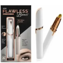 RJ04 Flawless Eyebrow Trimmer for women. Pianless,Touch sensitive,18K Gold Platted Battery operated Eyebrow Hair Remover For women. Battery not included.