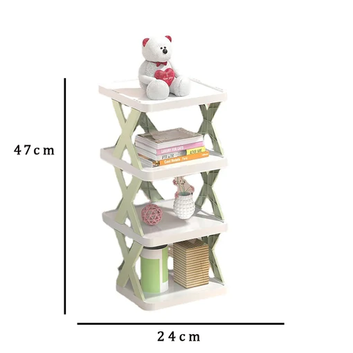 9078 4 LAYER SHOES STAND, SHOE TOWER RACK SUIT FOR SMALL SPACES, CLOSET, SMALL ENTRYWAY, EASY ASSEMBLY AND STABLE IN STRUCTURE, CORNER STORAGE CABINET FOR SAVING SPACE - Image 5