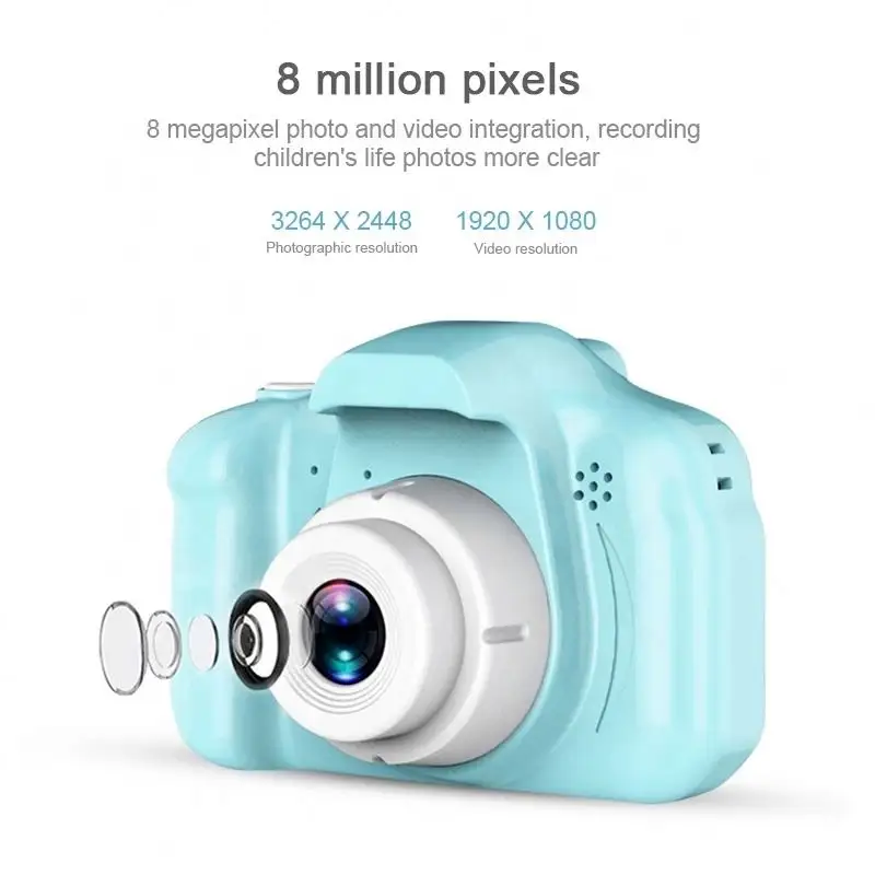 AE06 Kids Camera for Girls Boys, Kids Selfie Camera Toy 13MP 1080P HD Digital Video Camera for Toddler, Christmas Birthday Gifts for 3-10 Years Old Children (Multicolor) - Image 5