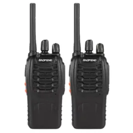 CS17 BaoFeng Long Range Radios UHF 400-470Mhz 16 Channels 1500mAh Li-ion Rechargeable Battery  SPY BF-888S Walkie Talkies for Adults (Black) -2 Pack