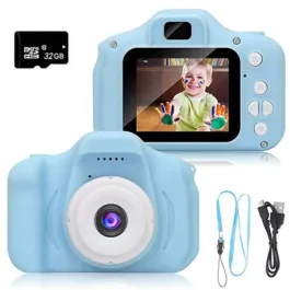 AE06 Kids Camera for Girls Boys, Kids Selfie Camera Toy 13MP 1080P HD Digital Video Camera for Toddler, Christmas Birthday Gifts for 3-10 Years Old Children (Multicolor)