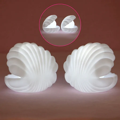 6621 PEARL SHELL NIGHT LAMP DECORATE DESK LIGHTS NURSERY TOY LAMP LED PEARL SHELL NIGHT LIGHTS FOR BEDROOM & HOME - Image 7
