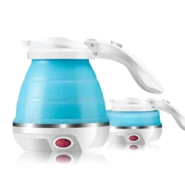 2137 SILICONE FOLDABLE COLLAPSIBLE ELECTRIC WATER KETTLE CAMPING BOILER