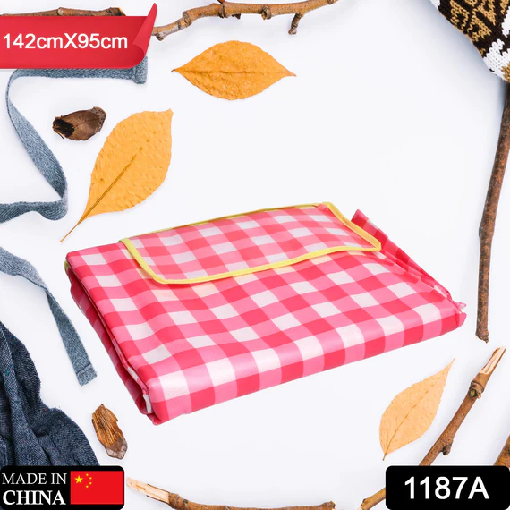 1187A PICNIC BLANKET BEACH MAT WATERPROOF BLANKET FOLDABLE PICNIC, BEACH, CAMPING (142CMX95CM)