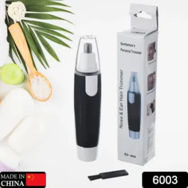 6003 SHARP NEW EAR AND NOSE HAIR TRIMMER PROFESSIONAL HEAVY DUTY STEEL NOSE CLIPPER BATTERY-OPERATED.