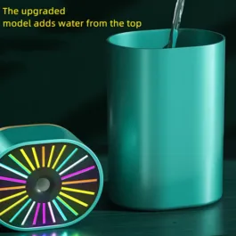 6571 HUMIDIFIERS FOR BEDROOM, SMALL HUMIDIFIER WITH COLOURFUL LIGHT EFFECT, MINI DESK / CAR HUMIDIFIER WITH COLOURFUL LIGHT