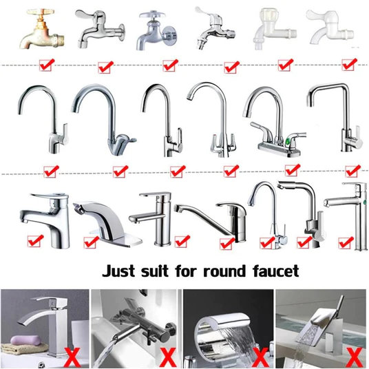 6589 FAUCET SPRAYER FILTER NOZZLE FOR KITCHEN & BATHROOM | ROTATABLE ADJUSTABLE TAP FOR WASH BASIN REMOVABLE WATER AERATOR KITCHEN TAP - Image 5