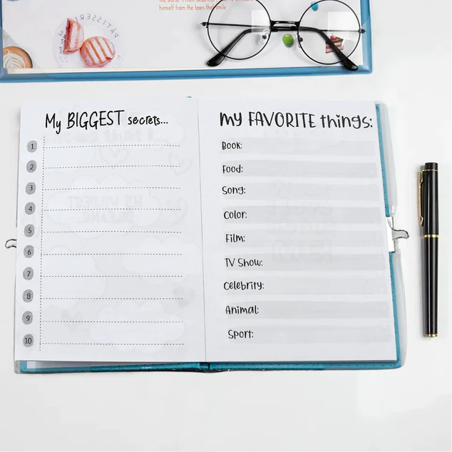 4092 GIRLS AND BOYS DIARY WITH LOCK FOR KIDS, CUTE GIRLS AND BOYS JOURNAL SECRET NOTEBOOK WITH LOCK AND KEY FOR LITTLE KID WRITING DRAWING GIFTS FOR PRE SCHOOL - Image 3