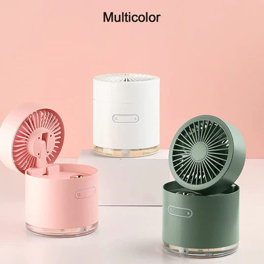7615 MINI DESKTOP COOLING FAN, AUTOMATIC SHAKING HEAD ROTATING SPRAY HUMIDIFIER FAN WATER COOLING SMALL FAN DESKTOP MINI AIR CONDITIONING FAN WITH SMALL WATER TANK - Image 3