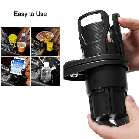 7623 CAR CUP HOLDER, SEAT CUP HOLDER SUITABLE FOR 20OZ WATER BOTTLES 2 IN 1 CUP HOLDER UNIVERSAL VEHICLE SEAT BOTTLE MOUNT WITH SET OF SPONGE CUSHION FOR VEHICLE - Image 5