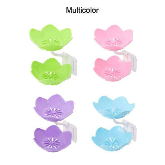 155 DOUBLE LAYER FLOWER SELF DRAINING SOAP DISH HOLDER, BATHROOM SHOWER SOAP HOLDER DISH STORAGE PLATE TRAY FOR BATHROOM, KITCHEN, BATHTUB - Image 3