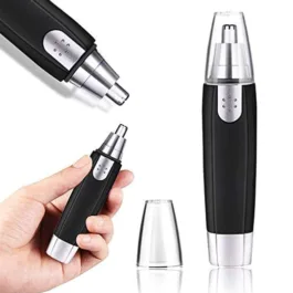 6003 SHARP NEW EAR AND NOSE HAIR TRIMMER PROFESSIONAL HEAVY DUTY STEEL NOSE CLIPPER BATTERY-OPERATED.