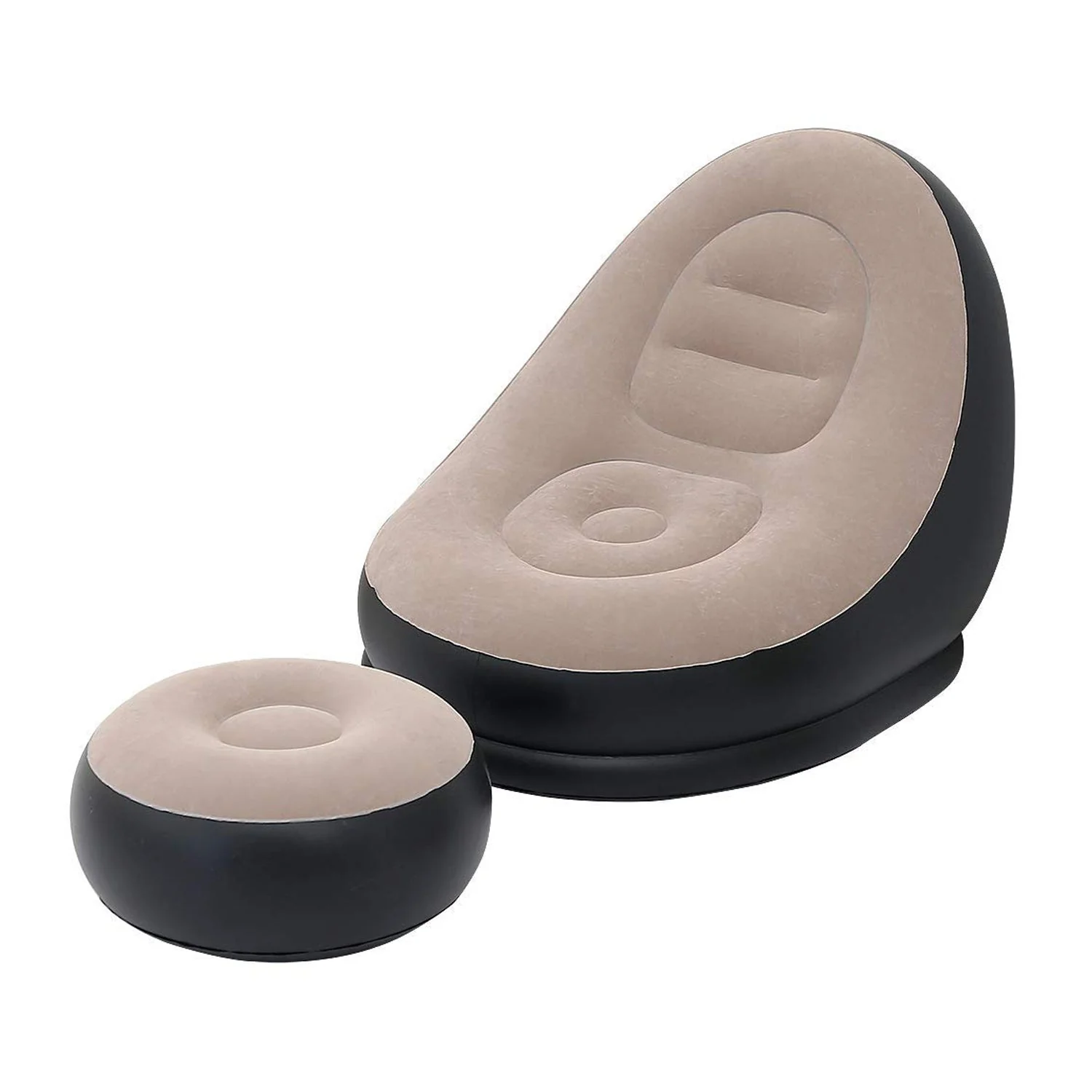 8062 INFLATABLE SOFA LOUNGE CHAIR OTTOMAN, BLOW UP CHAISE LOUNGE AIR SOFA, INDOOR FLOCKING LEISURE COUCH FOR HOME OFFICE REST, INFLATED RECLINERS PORTABLE DECK CHAIR FOR OUTDOOR TRAVEL CAMPING PICNIC. - Image 4