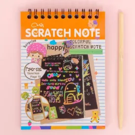 4609 CRAFTS RAINBOW ART SCRATCH PAPER BOOK SHEETS 10 PAGE ( PACK OF 1 )