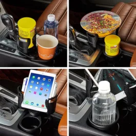 7623 CAR CUP HOLDER, SEAT CUP HOLDER SUITABLE FOR 20OZ WATER BOTTLES 2 IN 1 CUP HOLDER UNIVERSAL VEHICLE SEAT BOTTLE MOUNT WITH SET OF SPONGE CUSHION FOR VEHICLE
