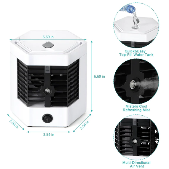 1488 MINI AIR CONDITIONER ARCTIC COOLER AIR COOLER HUMIDIFIER MINI PORTABLE AIR COOLER FAN ARCTIC AIR PERSONAL SPACE COOLER THE QUICK & EASY WAY TO COOL ANY SPACE AIR CONDITIONER - Image 3