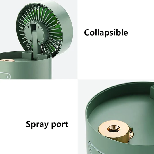 7615 MINI DESKTOP COOLING FAN, AUTOMATIC SHAKING HEAD ROTATING SPRAY HUMIDIFIER FAN WATER COOLING SMALL FAN DESKTOP MINI AIR CONDITIONING FAN WITH SMALL WATER TANK - Image 7