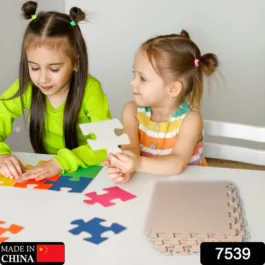 7539 KIDS MATS FOR FLOOR SOFT PLUSH FOAM BABIES PUZZLE INTERLOCKING PLAY MATS FOR CRAWLING PLAYING TILE MAT CARPET RUG FOR INFANTS AND TODDLERS (SIZE :- 63X63CM SET OF 4PC)