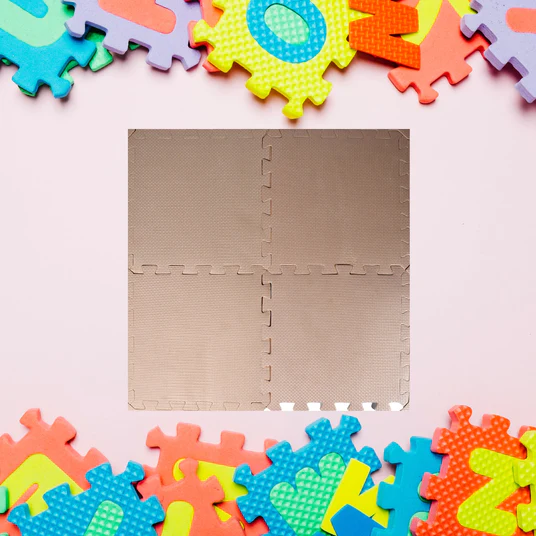 7539 KIDS MATS FOR FLOOR SOFT PLUSH FOAM BABIES PUZZLE INTERLOCKING PLAY MATS FOR CRAWLING PLAYING TILE MAT CARPET RUG FOR INFANTS AND TODDLERS (SIZE :- 63X63CM SET OF 4PC) - Image 6
