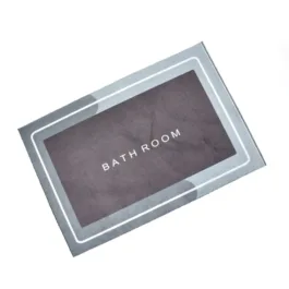 4036A SQUARE BATHROOM MAT WATER ABSORBENT MATS DIATOMITE DOOR MAT ANTI-SLIP BATH MAT QUICK DRYING ABSORBENT MAT FOR HOME, KITCHEN (57X38CM)