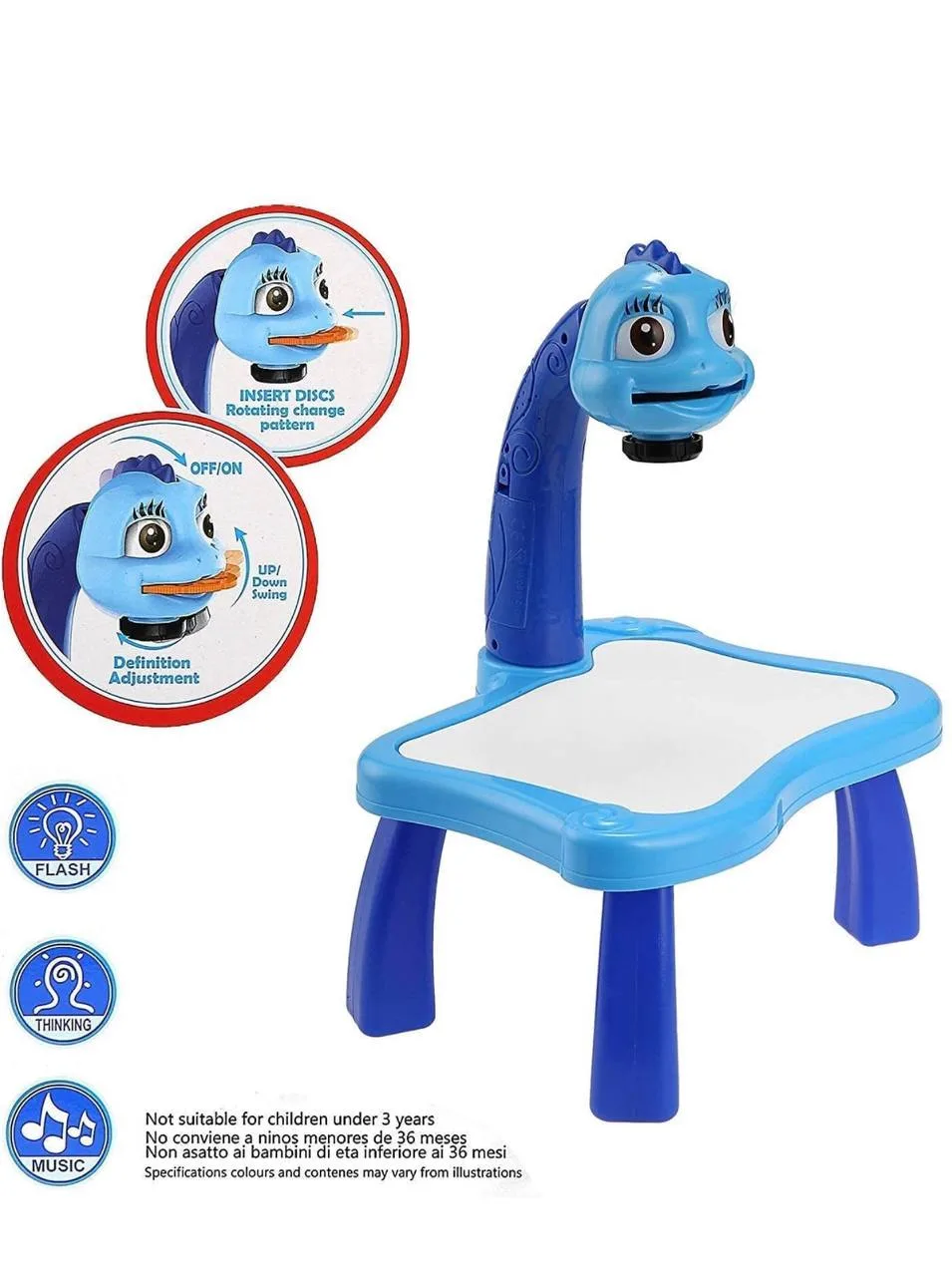 ZT01 Frozen Theme 3 in 1 Kids Painting Drawing Activity kit Table Projector Table 24 Key - Image 5