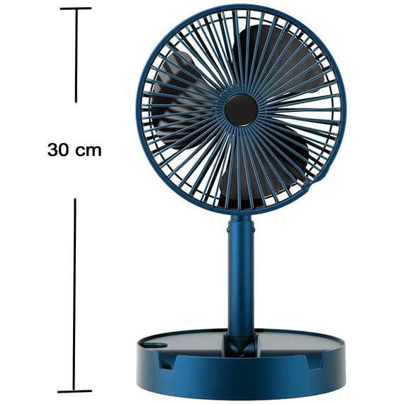 4613A TELESCOPIC ELECTRIC DESKTOP FAN, HEIGHT ADJUSTABLE, FOLDABLE & PORTABLE FOR TRAVEL / CARRY | SILENT TABLE TOP PERSONAL FAN FOR BEDSIDE, OFFICE TABLE - Image 3