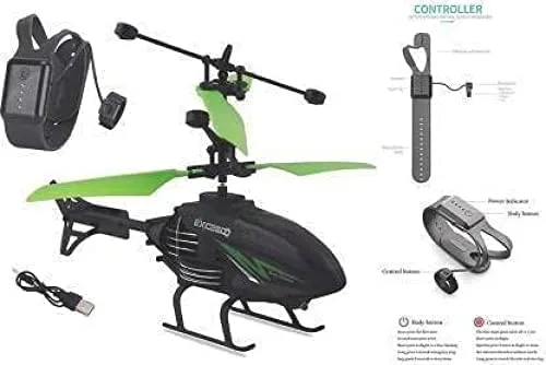 ZT06 Outdoor Flying Helicopter with Hand Induction Watch | Electronic Radio RC Remote Control Toy | Charging Helicopter with 3D Light & Safety Sensor for Kids(Multi Color) - Image 5