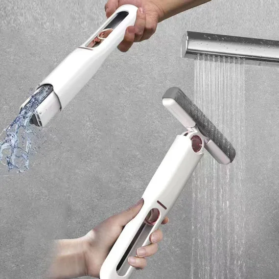 4707 PORTABLE SELF-SQUEEZE SHORT MOP, MINI HAND WASH-FREE STRONG ABSORBENT MOP WITH 1 COTTON HEAD, CLEANING SPONGE FOR BATHROOM KITCHENS TABLE - Image 2