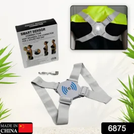 6875 SMART BACK POSTURE CORRECTOR, SHOULDER AND BACK POSTURE BAND POSTURE REMINDER WITH SMART VIBRATION SENSOR REMINDER FOR KIDS MEN AND WOMEN