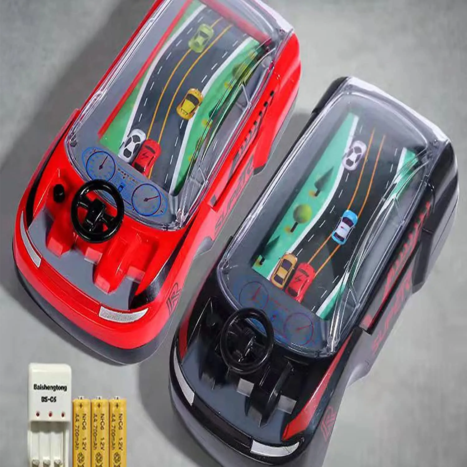 ZT04 Hand-Held Car Game Portable Adventure Game Machine Speed Car Toy, Children's Toy Manual Puzzle Simulation Racing Machine Steering Wheel - Image 3