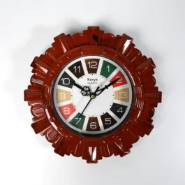 4918 WOODEN LOOK DESIGNER WALL CLOCK PLASTIC DECORATIVE LATEST WALL CLOCK BATTERY OPERATED ROUND EASY TO READ FOR ROOM/HOME/KITCHEN/BEDROOM/OFFICE/SCHOOL