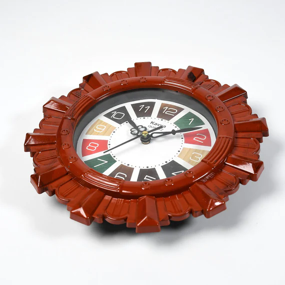 4918 WOODEN LOOK DESIGNER WALL CLOCK PLASTIC DECORATIVE LATEST WALL CLOCK BATTERY OPERATED ROUND EASY TO READ FOR ROOM/HOME/KITCHEN/BEDROOM/OFFICE/SCHOOL - Image 3