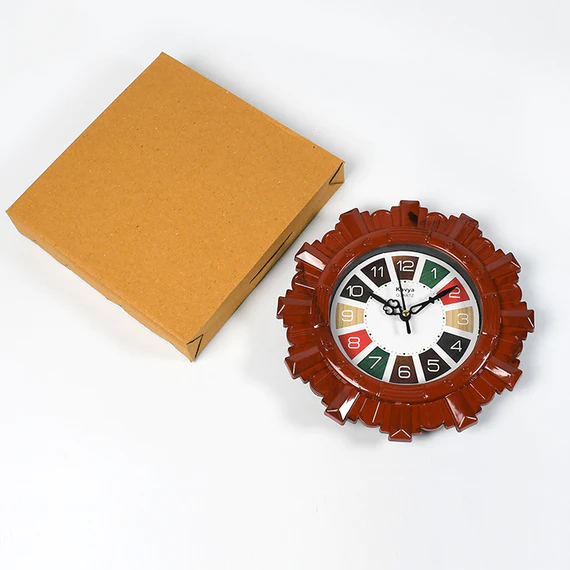 4918 WOODEN LOOK DESIGNER WALL CLOCK PLASTIC DECORATIVE LATEST WALL CLOCK BATTERY OPERATED ROUND EASY TO READ FOR ROOM/HOME/KITCHEN/BEDROOM/OFFICE/SCHOOL - Image 5