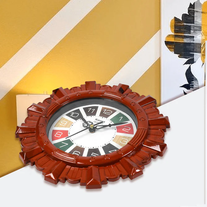 4918 WOODEN LOOK DESIGNER WALL CLOCK PLASTIC DECORATIVE LATEST WALL CLOCK BATTERY OPERATED ROUND EASY TO READ FOR ROOM/HOME/KITCHEN/BEDROOM/OFFICE/SCHOOL - Image 7