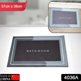 4036A SQUARE BATHROOM MAT WATER ABSORBENT MATS DIATOMITE DOOR MAT ANTI-SLIP BATH MAT QUICK DRYING ABSORBENT MAT FOR HOME, KITCHEN (57X38CM)
