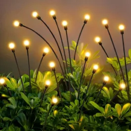 CW15 8 LED Solar Powered Firefly Solar Lights | Outdoor Waterproof Solar Garden Lights |