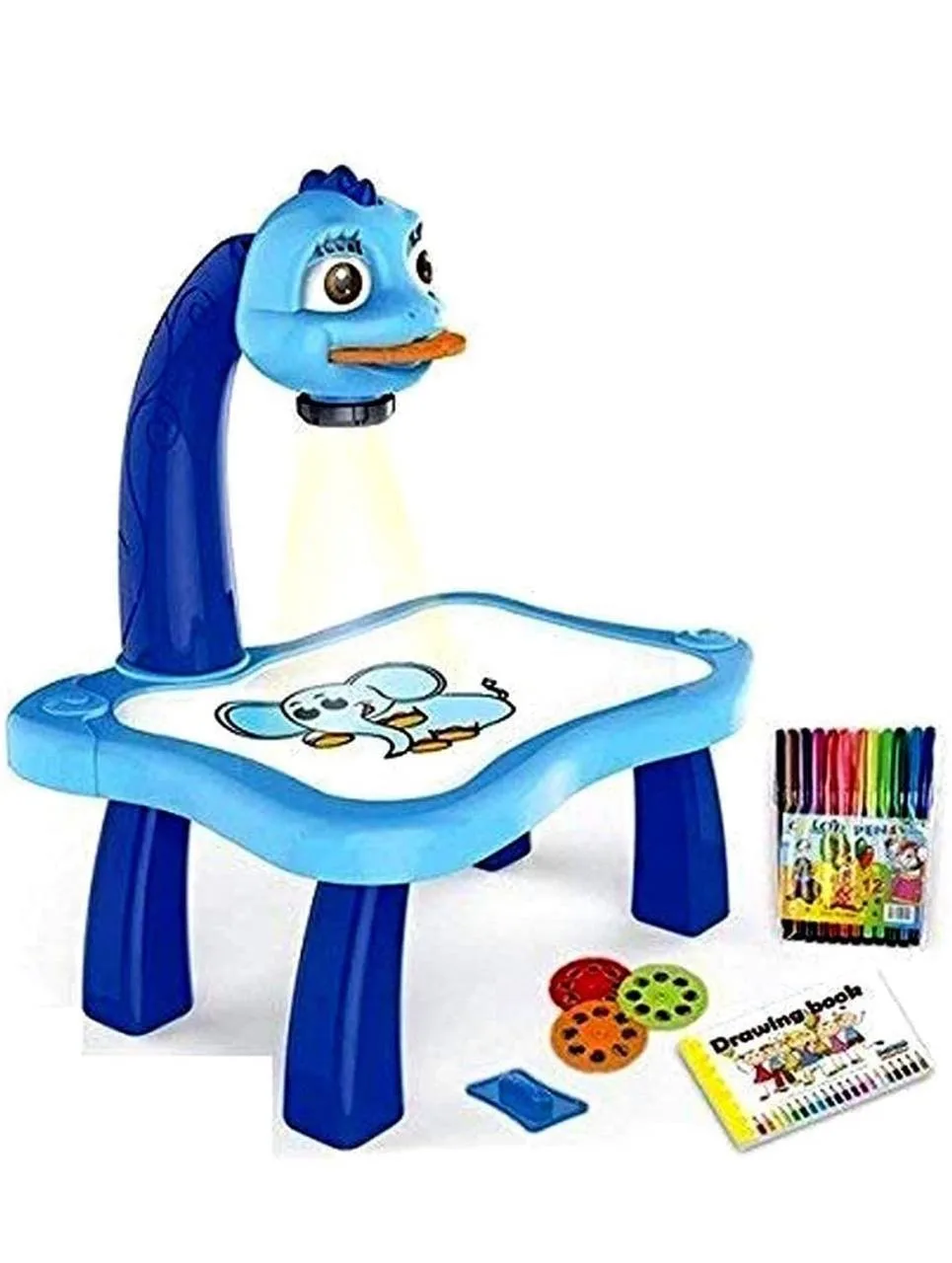 ZT01 Frozen Theme 3 in 1 Kids Painting Drawing Activity kit Table Projector Table 24 Key - Image 4