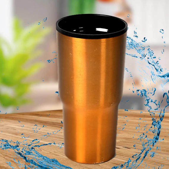 7183 STAINLESS STEEL VACUUM INSULATED GLASS COFFEE CUPS DOUBLE WALLED TRAVEL MUG, CAR COFFEE MUG - Image 4