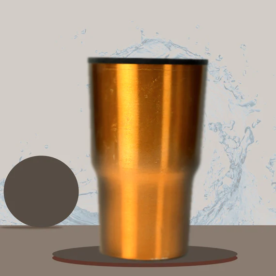 7183 STAINLESS STEEL VACUUM INSULATED GLASS COFFEE CUPS DOUBLE WALLED TRAVEL MUG, CAR COFFEE MUG - Image 2
