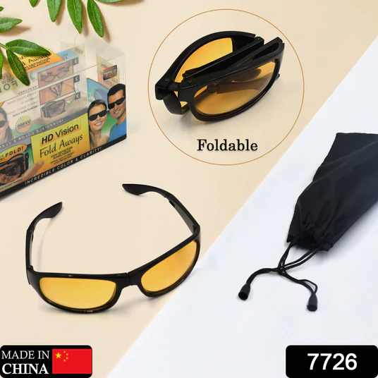 7726 PROTECT SUNGLASSES | CLEAR VISION GLASSES FOR DRIVING CAR & BIKE RIDING YELLOW/BLACK GLASSES FOR MEN AND WOMEN